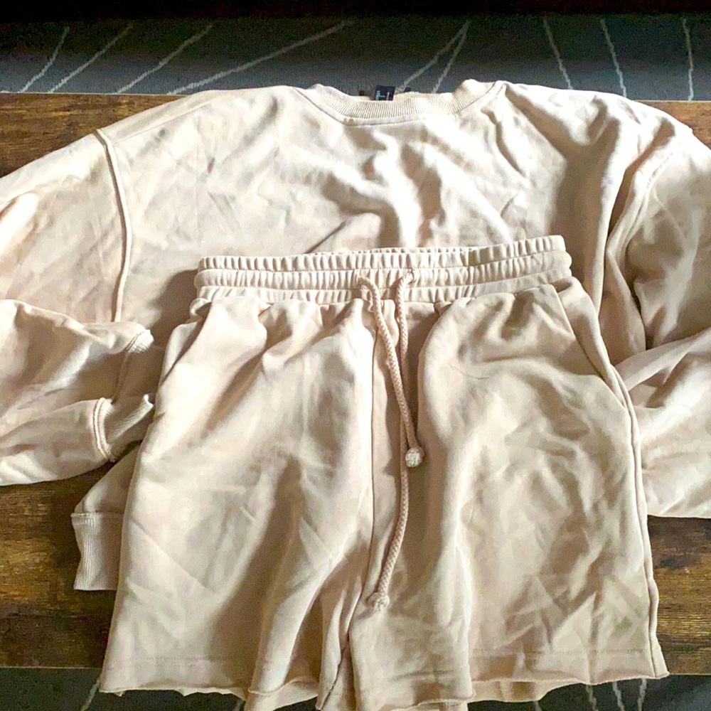 Tan/Cream Two Piece set